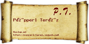 Pöpperl Teréz névjegykártya